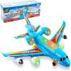 Toysery Airplane Toys for Kids, Bump and Go Action, Toddler Toy Plane with LED Flashing Lights and Sounds. Ideal for Boys & Girls 3-12 Years Old (Airbus A380) (Airplane) view 1