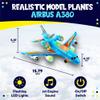 Toysery Airplane Toys for Kids, Bump and Go Action, Toddler Toy Plane with LED Flashing Lights and Sounds. Ideal for Boys & Girls 3-12 Years Old (Airbus A380) (Airplane) view 4