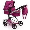 Bayer Design City Baby Doll Pram,Dark Pink view 1