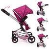Bayer Design City Baby Doll Pram,Dark Pink view 2