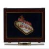 300 POKER CHIP SET LAS VEGAS SIGN WOOD CASE view 2