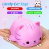 Cat Squishies Stress Balls for Adults Kids: 6PCS Jumbo Animal Squishies Slow Rising Fidget Sensory Toys Classroom Prizes Party Favors Valentines Gifts Easter Goodie Bags Christmas Stocking Stuffers view 2