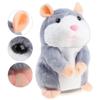 Eocolz Talking Hamster Repeats What You Say Mimicry Pet Plush Buddy Electronic Mouse Interactive Toy Funny Kids Stuffed Toys Children Early Learning for Girl and Boy Gift (Gray) view 2