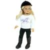 Sophia's 18" Doll Classic Black Hard Velvet Covered Riding Style Horse Riding Helmet view 2