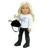 Sophia's 18" Doll Classic Black Hard Velvet Covered Riding Style Horse Riding Helmet view 4