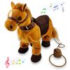 Haktoys Walk Along Horse with Remote Control Leash, Dancing Singing Walking Musical Pony Pet, Realistic Animal Design with 9 Different Child-Friendly Songs view 1