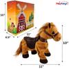 Haktoys Walk Along Horse with Remote Control Leash, Dancing Singing Walking Musical Pony Pet, Realistic Animal Design with 9 Different Child-Friendly Songs view 2