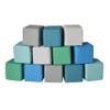 ECR4Kids SoftZone Patchwork Toddler Blocks, Foam Cubes, Contemporary, 12-Piece view 1