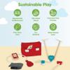 PlanToys Wooden Pretend Play Doctor Set for Kids | Role Play Medical Kit with Stethoscope, Syringe & More | Eco-Friendly Toy for Imaginative Role Play & Social-Emotional Development view 3