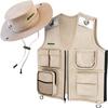 Kids Explorer Vest and Hat Costume - Backyard Safari Cargo Vest Kid Outdoor Activity - Gifts for Young Kids, Boys and Girls Ages 3-6 view 1