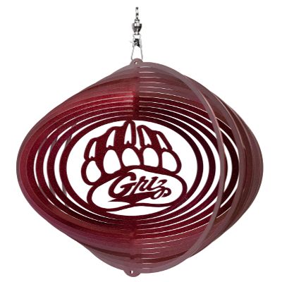 SWEN Products Montana Grizzlies Circle Swirly Metal Wind Spinner