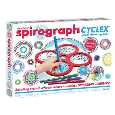 Spirograph Cyclex Set Art Kit Rotating Stencil Wheel Creates Countless Designs For Ages 8+