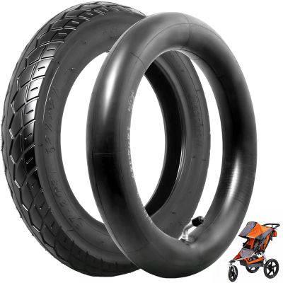 12 1/2 x 2 1/4 (12.5x2.25) Scooter Tire & Inner Tube Set, Heavy Duty Thorn Resistant 12.5'' x 1.75/2.15 Front Wheel Tire with Angled Valve Stem Compatible with BOB Stroller Currie GT Electric Scooters