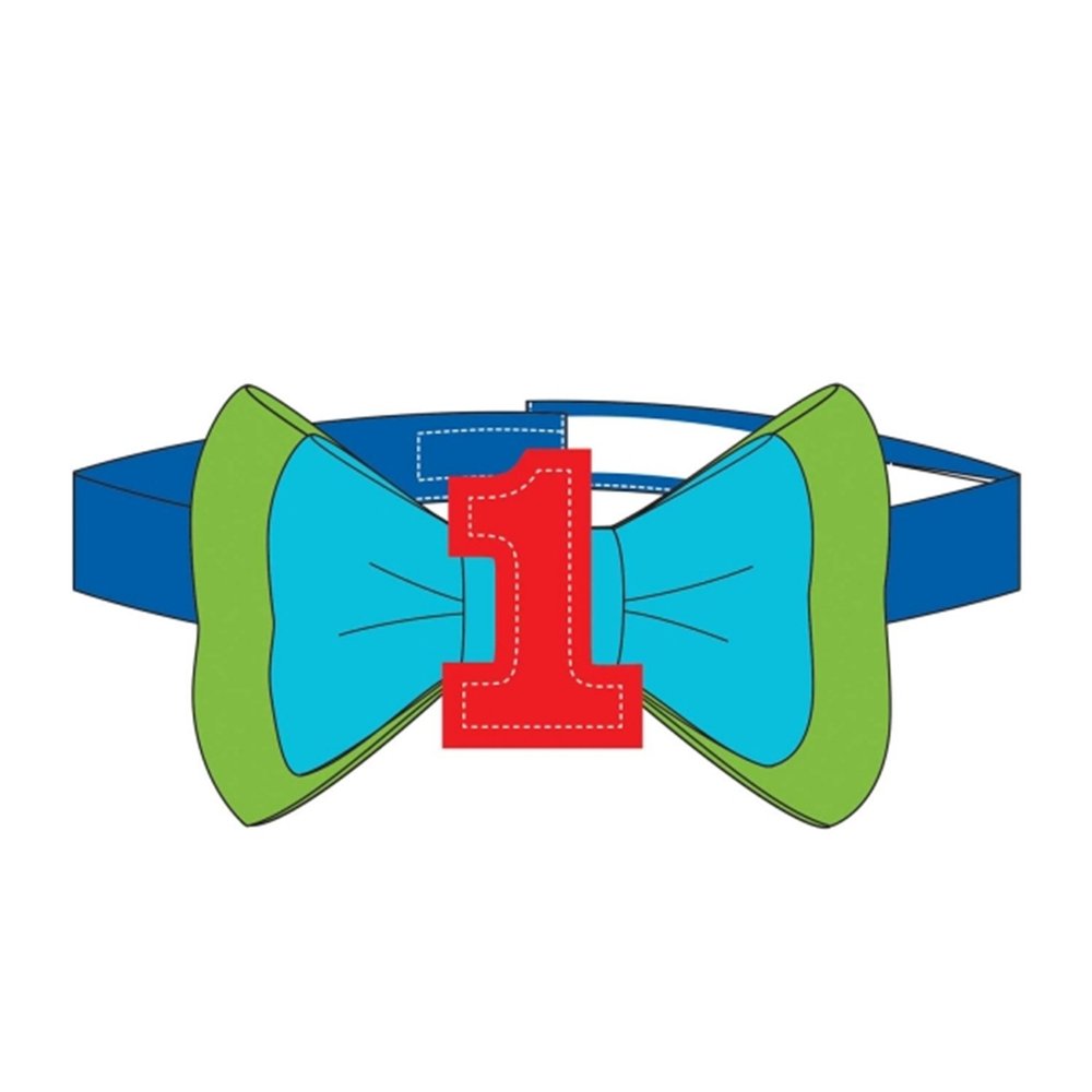 1st Birthday Rainbow Bow Tie