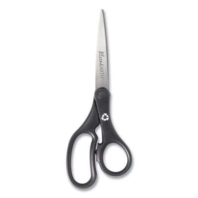 Westcott 15583 KleenEarth Basic Plastic Handle Scissors, 8-Inch Long, Pointed, Black