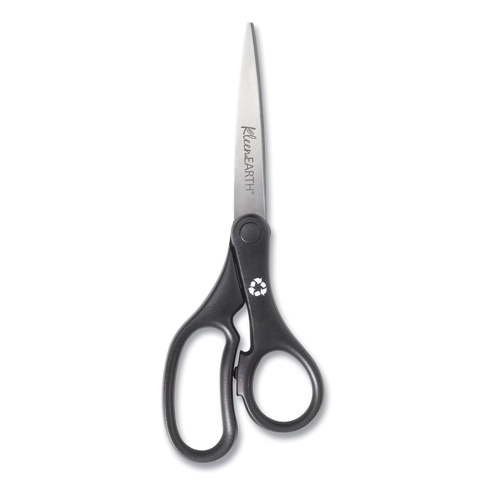 Westcott 15583 KleenEarth Basic Plastic Handle Scissors, 8-Inch Long, Pointed, Black