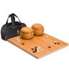 Yellow Mountain Imports Bamboo 0.8-Inch Etched Reversible 19x19 / 13x13 Go Game Set Board with 9.2mm Double Convex Yunzi Stones and Bamboo Wood Bowls Set - Classic Strategy Board Game (Baduk/Weiqi) view 1