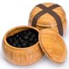 Yellow Mountain Imports Bamboo 0.8-Inch Etched Reversible 19x19 / 13x13 Go Game Set Board with 9.2mm Double Convex Yunzi Stones and Bamboo Wood Bowls Set - Classic Strategy Board Game (Baduk/Weiqi) view 3