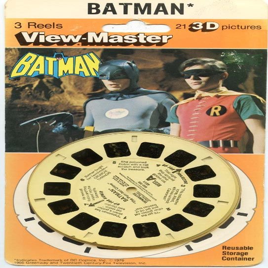 BATMAN - scenes from the Television show - Classic ViewMaster - 3 Reels - New