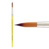 Creative Inspirations Dura-Handle Round #6 Short Handle Paint Brush - Solid Resin Handle, Synthetic Taklon Paint Brushes, Round Brush for Oils, Acrylics, Watercolors - Handles Will Not Chip or Crack view 2