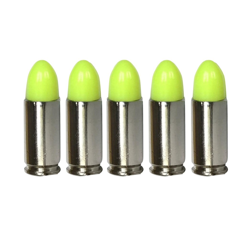 ST Action Pro 9mm Dummy Rounds 5 Pack Inert Training Ammunition for Dry Fire, Malfunction Drills & Classroom Use Nickel Casing, UV Reactive, Veteran-Owned, Assembled in USA Safe & Reusable