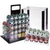 Poker Knights Poker Chips Set - 1000 Heavyweight (13.5-Gram) Clay Composite Chips with Numbers, 10 Acrylic Trays, & Clear Carry Case - Professional Casino Supplies, Kits, Holders, & Storage Container view 2
