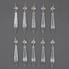 10 Crystal Chandelier Prisms with Brass Hooks, 4 Inch Length Spire Light view 3