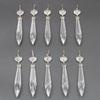 10 Crystal Chandelier Prisms with Brass Hooks, 4 Inch Length Spire Light view 4