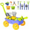 Dimple DCN12752 Garden Wagon & Tools Toy Set Premium 15Piece Gardening Tools & Wagon Toy Set Sturdy & Durable-Top Yd, Beach, Sand, Garden Toy-Great for Kids & Toddlers, Multicolor view 1