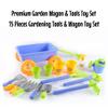 Dimple DCN12752 Garden Wagon & Tools Toy Set Premium 15Piece Gardening Tools & Wagon Toy Set Sturdy & Durable-Top Yd, Beach, Sand, Garden Toy-Great for Kids & Toddlers, Multicolor view 2
