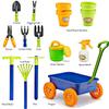 Dimple DCN12752 Garden Wagon & Tools Toy Set Premium 15Piece Gardening Tools & Wagon Toy Set Sturdy & Durable-Top Yd, Beach, Sand, Garden Toy-Great for Kids & Toddlers, Multicolor view 3
