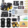 ELEGOO UNO R3 Smart Robot Car Kit V4 for Arduino Robotics for Kids Ages 8-12 12-16 STEM Science Kits Coding Gifts for 8 9 10 11 12 13 14 15 16 Year Old Boys Girls Teens Cool Engineering Building Toys view 1