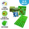 Regal Bingo Game Set for Adults and Kids - 50 Bingo Cards with Sliding Windows, Reusable & Large Bingo Cards, 1 Master Board - Fun Family Game Night - No Chips & Daubers Needed - Green view 2