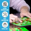 Regal Bingo Game Set for Adults and Kids - 50 Bingo Cards with Sliding Windows, Reusable & Large Bingo Cards, 1 Master Board - Fun Family Game Night - No Chips & Daubers Needed - Green view 3