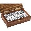 Alex Cramer The Nines Double 9 Domino Set. American-Made Solid Walnut Case Holds Our 55-Piece Set of Dominoes (Double Nine Domino Set for Adults) view 2
