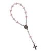 Precious Pieces Sterling Silver Pink Baby Rosary Baptism Gift for Baby Girls view 1