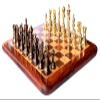 15" x 15 Collectible Acacia Wood Chess Game Board Set+Brass Crafted Pieces (Delivered Within 7 Days) view 1