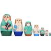 Matryoshka Russian Nesting Wooden Doll Physician Doctor Nurse Hospital 7 Pcs Stacking Hand Painting Beautiful Nested Matriosjka Matrioska Matreshka Matrjoska - Matryoshka Doll view 2