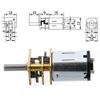12mm Diameter Mini Metal Gear Motor DC 12V 100RPM with Gearwheel N20 3mm Shaft Diameter For Making Robots view 3