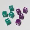 10mm Green & Purple Fate Fudge Dice / 8 Very Small Dice view 2