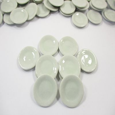 10x25 mm White Round Plate Dish Ceramic Kitchenware Dollhouse Miniature 10851