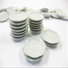 10x30mm White Scallop Plate Dish Dollhouse Miniature Ceramic Kitchenware 10829 view 4