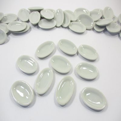 10x30mm Mini White Oval Plate Dish Dollhouse Miniature Kitchenware Ceramic 10831