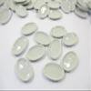 10x35mm Mini Plate Dish Dollhouse Miniature Ceramic White Oval Scallop Rim 10832 view 1