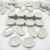 10x35mm Mini Plate Dish Dollhouse Miniature Ceramic White Oval Scallop Rim 10832 view 2