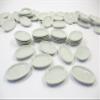 10x35mm Mini Plate Dish Dollhouse Miniature Ceramic White Oval Scallop Rim 10832 view 3