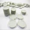 10x20mm White Scallop Plate Dish Dollhouse Miniature Ceramic Kitchenware 10835 view 4