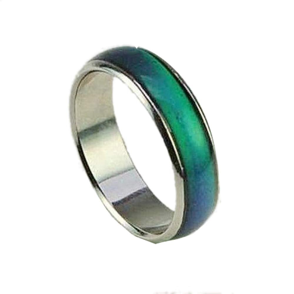 blinkee Size 8 Seventies Mood Rings with 1 Free E Mood Ring | Rainbow | Understand and Express your Feelings