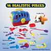 Kidzlane Deluxe Veterinarian Kit for Kids and Toddlers | Pretend Play Vet Set for Kids | Pet Vet Playset | Toy Pet Carrier for Little Girls and Boys | Kids Doctors Kit | Play Doctor Set for Kids view 4