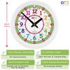 ertt Teaching Wall Clock - Learn The Time Wall Clock - Kids Analog Clock for Classroom, Playroom, Bedroom, Educational Room Decor - School Clock for Kids with Rainbow Face (29cm) view 2